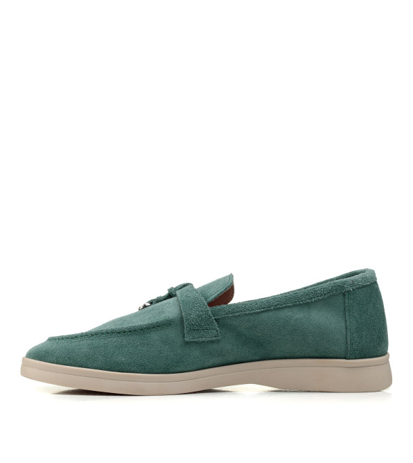 Туфли лоферы женские замшевые на низком ходу All shoes 892ТZ-С