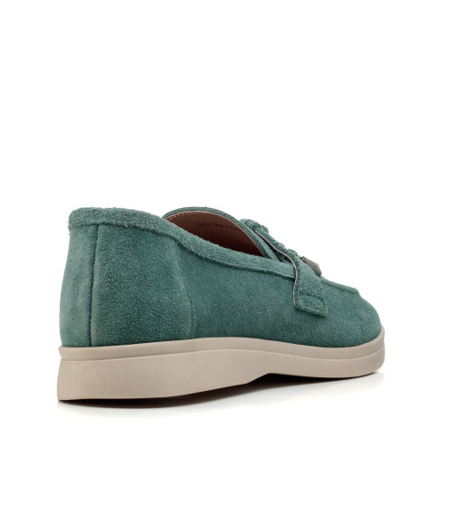 Туфли лоферы женские замшевые на низком ходу All shoes 892ТZ-С