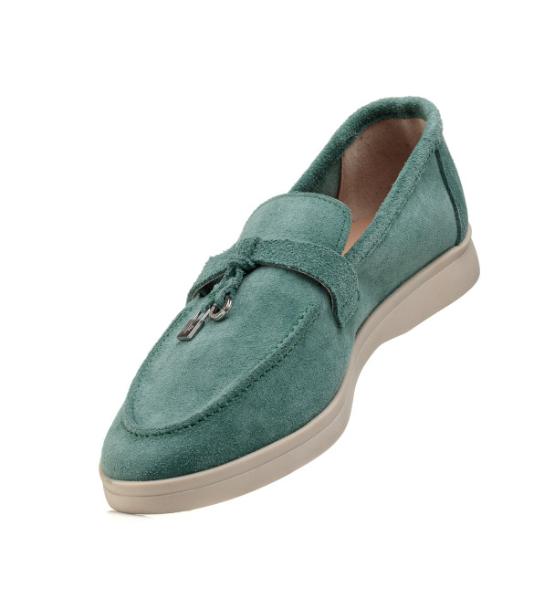 Туфлі лофері жіночі замшеві на низькому ходу All shoes 892ТZ-С
