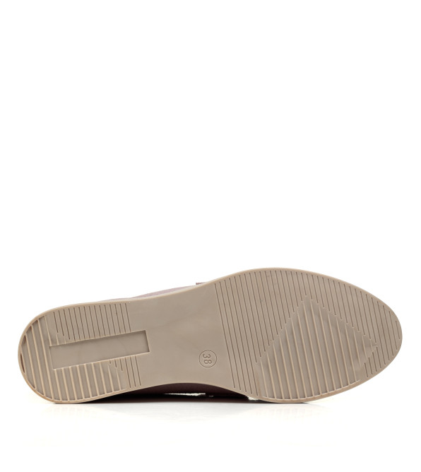 Туфли лоферы женские замшевые пудровые All shoes 892ТZ-Е