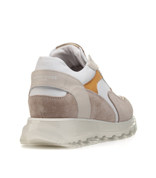 Кроссовки женские светлые кожаные Alpino 907ТZ