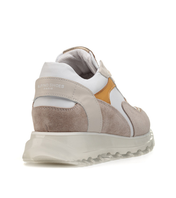 Кроссовки женские светлые кожаные Alpino 907ТZ