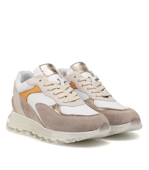 Кроссовки женские светлые кожаные Alpino 907ТZ