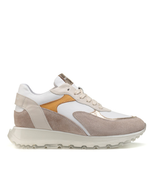 Кроссовки женские светлые кожаные Alpino 907ТZ