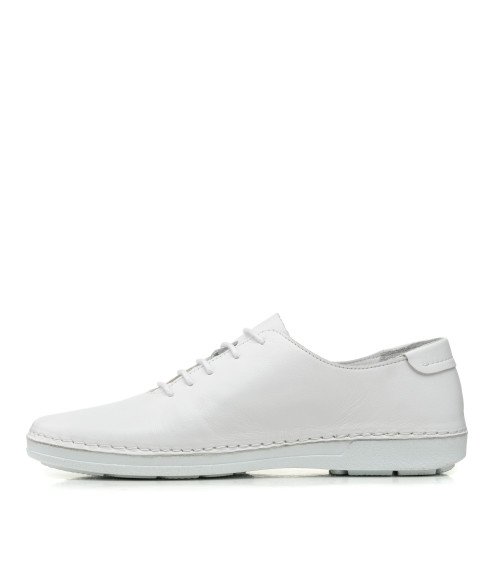 Туфли кожаные белые All shoes 921ТZ