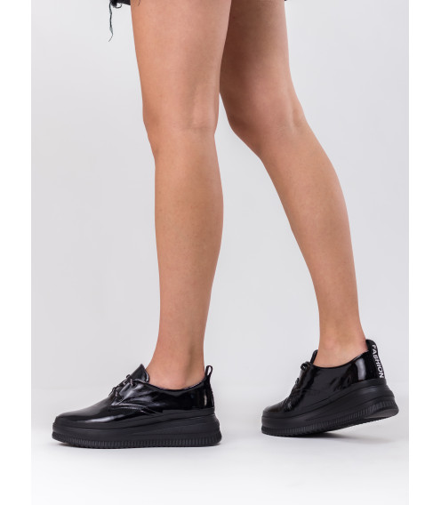 Туфли женские на платформе на шнурках EVRROMODA 940ТZ