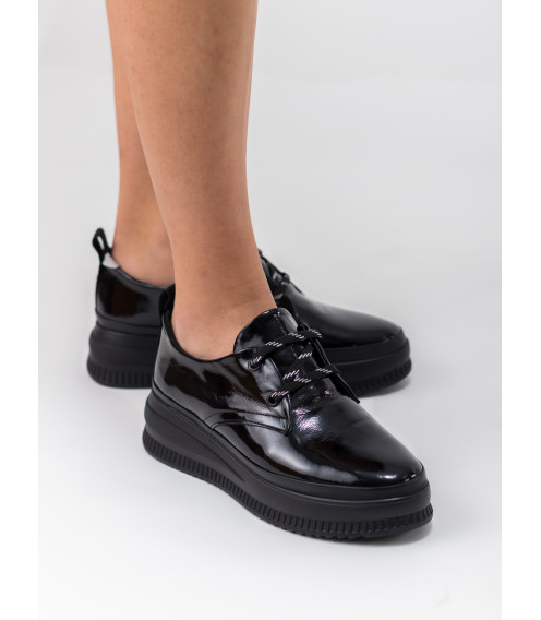 Туфли женские на платформе на шнурках EVRROMODA 940ТZ