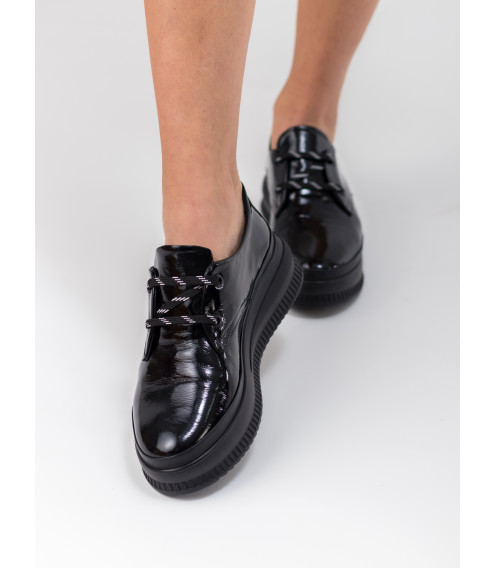 Туфли женские на платформе на шнурках EVRROMODA 940ТZ