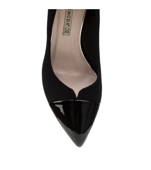 Туфли-лодочки женские замшевые на среднем каблуке Bravo Moda 1158ТП