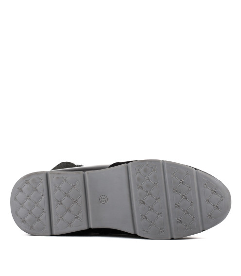 Ботинки женские замшевые на плоской подошве Brocoli 1089Ц