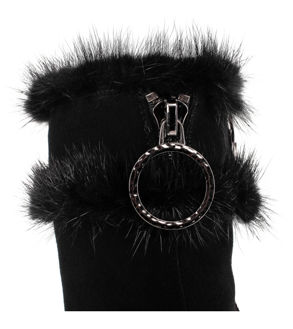 Напівчобітки жіночі замшеві на платформі My Classic 1144Ц
