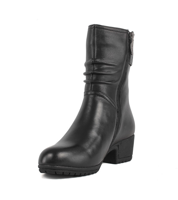 Ботинки женские кожаные на толстой подошве My Classic 1148Ц