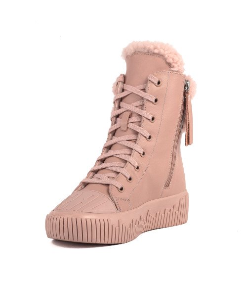 Черевики жіночі рожеві на платформі Berkonty 1164Ц