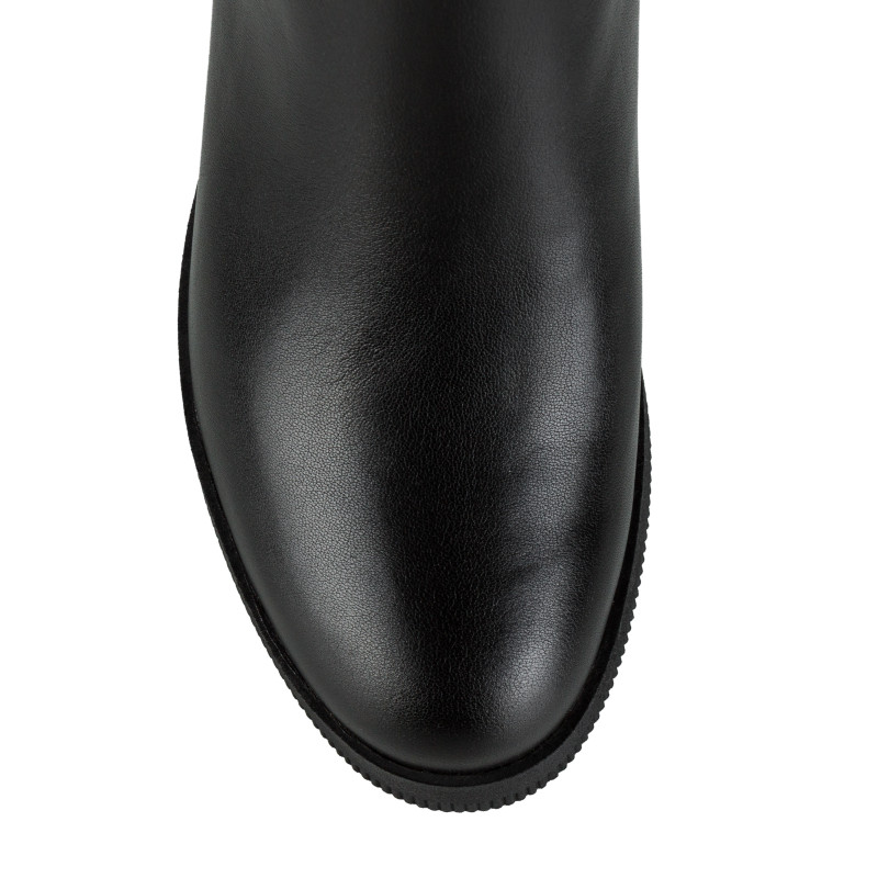 Сапоги женские кожаные черные на каблуке Barborrylia 1282Ц