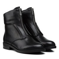 Ботинки женские кожаные черные на низком ходу My classic 1314Ц Ботинки женские кожаные черные на низком ходу My classic 1314Ц