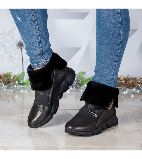 Ботинки женские кожаные бронзовые на платформе My Classic 1316Ц