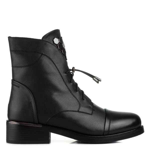 Черевики жіночі зимові чорні на шнурівці Farinni 1335Ц
