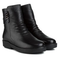 Ботинки женские кожаные повседневные Meegocomfort на удобной подошве черные кожаные 1355Ц Ботинки женские кожаные повседневные Meegocomfort на удобной подошве черные кожаные 1355Ц