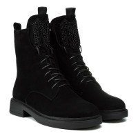 Ботинки женские замшевые черные зимние My classic 1415Ц Ботинки женские замшевые черные зимние My classic 1415Ц