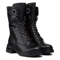 Ботинки женские кожаные черные зимние My classic 1422Ц Ботинки женские кожаные черные зимние My classic 1422Ц