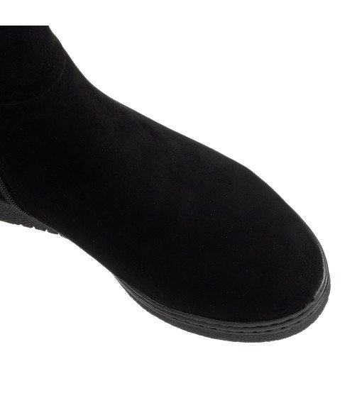 Черевики жіночі замшеві чорні Lady marcia 1670Ц