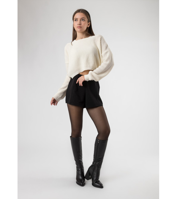 Сапоги женские кожаные зимние черные на толстом каблуке Molka 1687Ц