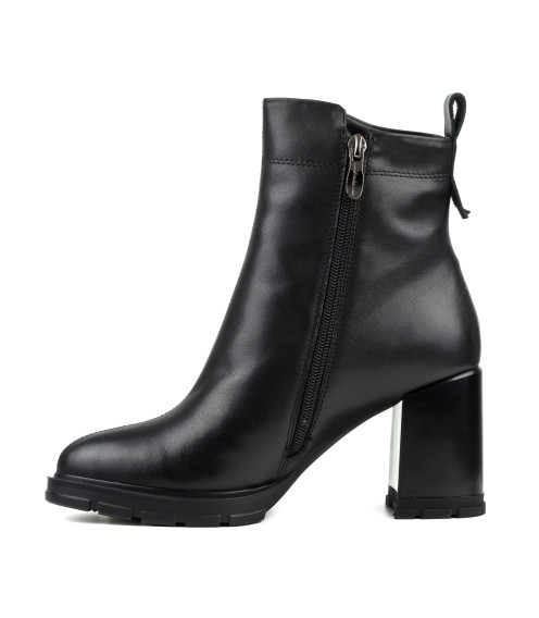 Ботинки женские зимные черные кожаные Melanda 1734Ц