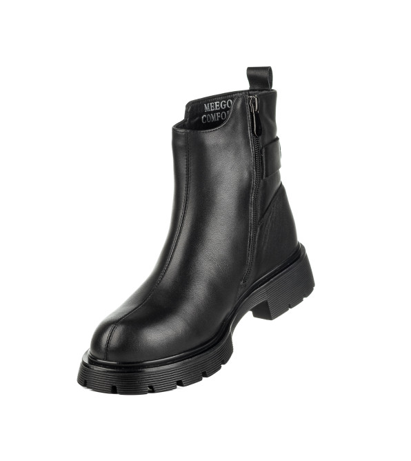 Ботинки женские зимние черные кожаные Meegocomfort 1750Ц