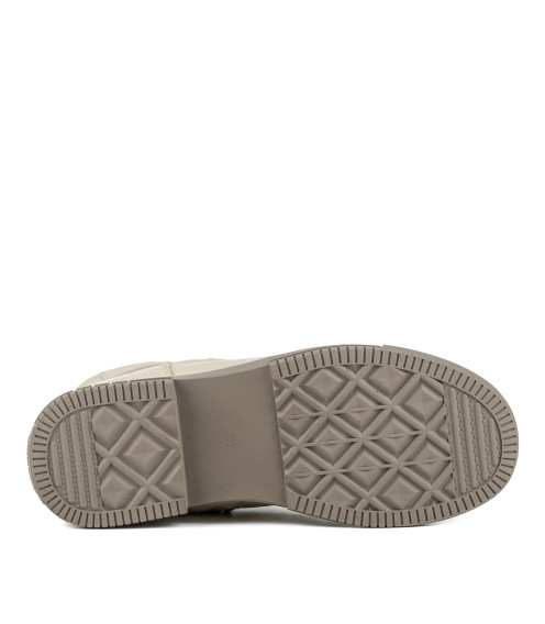 Ботинки женские зимние молочные кожаные Meegocomfort 1751Ц-А
