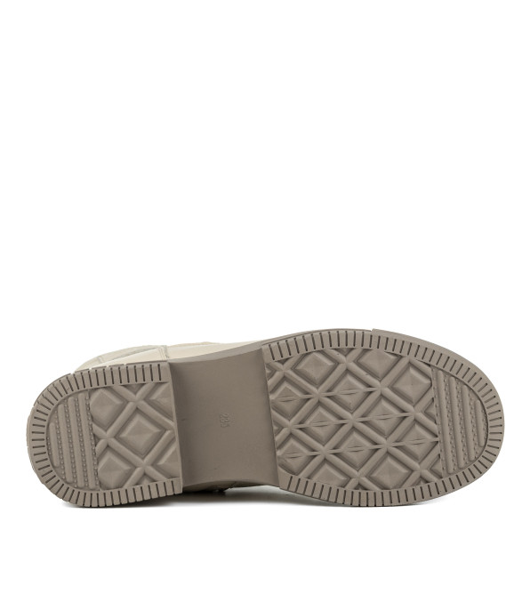 Ботинки женские зимние молочные кожаные Meegocomfort 1751Ц-А
