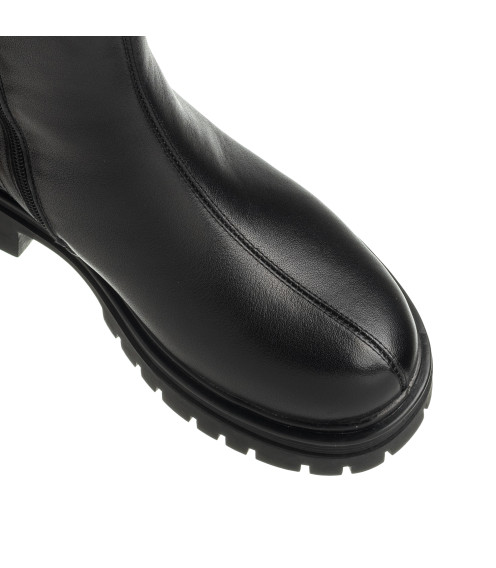 Ботинки женские зимние черные кожаные Meegocomfort 1753Ц