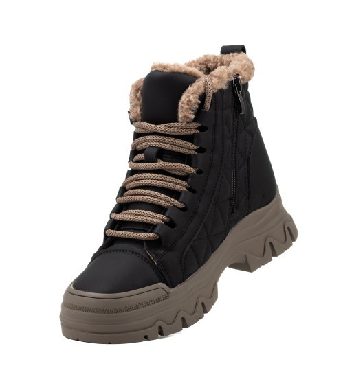 Ботинки женские кожаные на коричневой подошве Berisstini 1778Ц