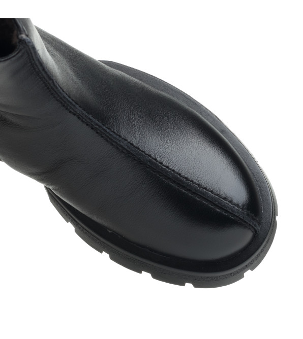 Черевики жіночі шкіряні чорні зимові Meegocomfort 1875Ц