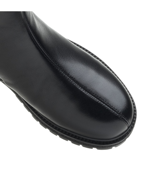Ботинки женские кожаные черные зимние Meegocomfort 1876Ц