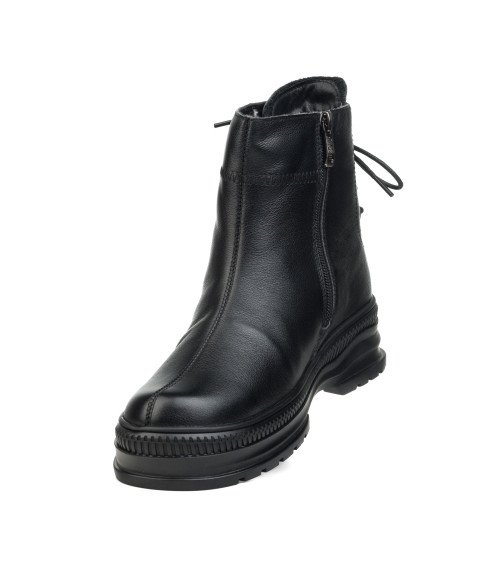 Черевики жіночі шкіряні чорні зимові 24 pfm 1878Ц