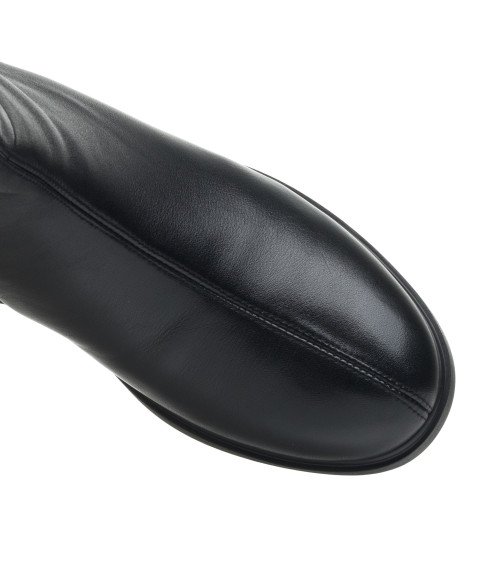 Ботинки женские кожаные зимние черные Meegocomfort 2085Ц