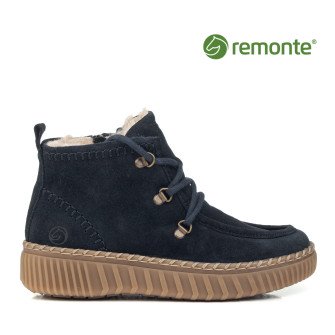 Ботинки женские зимние замшевые синие Remonte 2193Ц