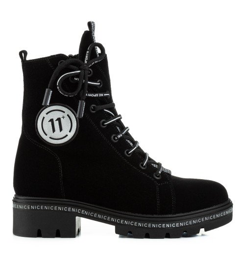Черевики жіночі замшеві чорні на низькому ходу Teona 422ЦZ