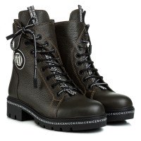 Ботинки женские кожаные на шнуровке на низком каблуке Teona 428ЦZ