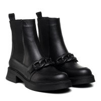Ботинки черные кожаные с пряжкой Evromoda 466ЦZ Ботинки черные кожаные с пряжкой Evromoda 466ЦZ