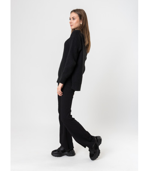 Черные зимние кроссовки кожаные Favi 471ЦZ