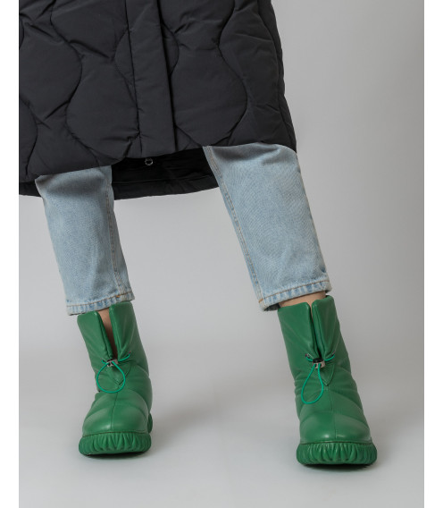 Ботинки женские зеленые зимние Evromoda 481ЦZ-В