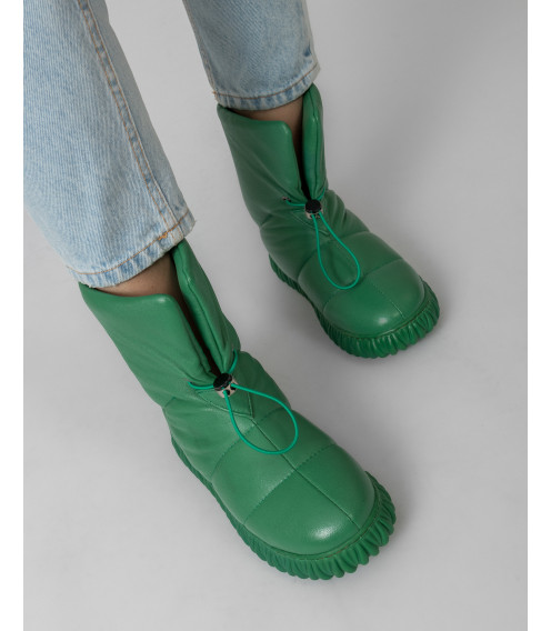 Ботинки женские зеленые зимние Evromoda 481ЦZ-В