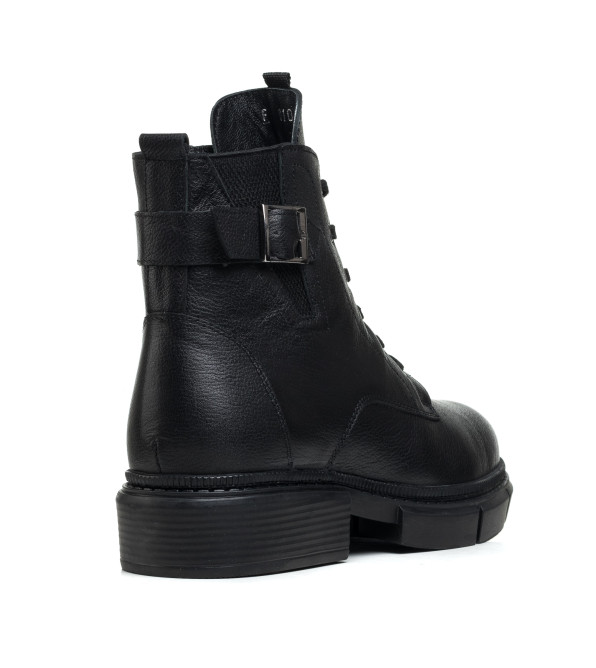 Черевики жіночі зимові шкіряні чорні на блискавці Voyager 518ЦZ
