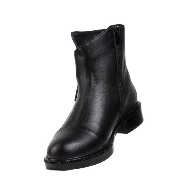 Ботинки женские кожаные черные зимние Monroe 1092ЦП