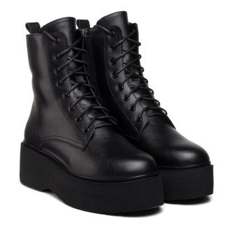 Ботинки женские кожаные зимние черные MONRO 1094ЦП