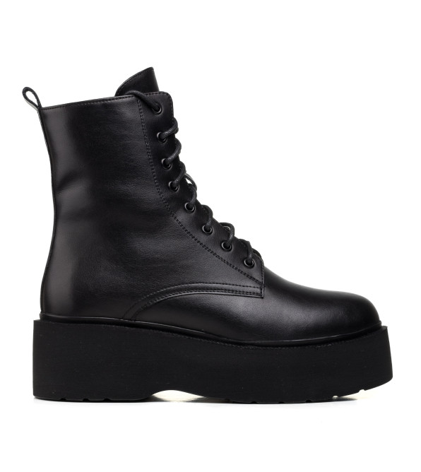 Черевики жіночі шкіряні зимові чорні Monroе 1094ЦП