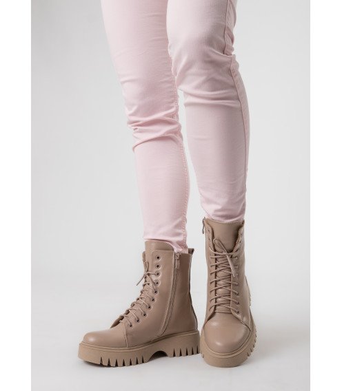 Черевики жіночі шкіряні бежеві Marigo 1174ЦП-А