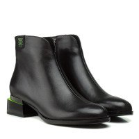 Ботильоны женские кожаные черные на низком каблуке Lady marcia 1433Б Ботильоны женские кожаные черные на низком каблуке Lady marcia 1433Б