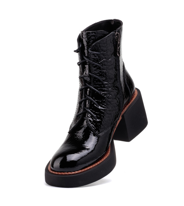 Ботинки женские черные на платформе My classic 1455Б